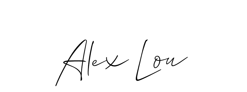 Design your own signature with our free online signature maker. With this signature software, you can create a handwritten (Allison_Script) signature for name Alex Lou. Alex Lou signature style 2 images and pictures png