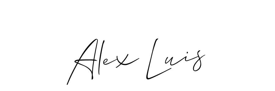 Make a beautiful signature design for name Alex Luis. With this signature (Allison_Script) style, you can create a handwritten signature for free. Alex Luis signature style 2 images and pictures png