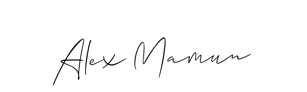 You should practise on your own different ways (Allison_Script) to write your name (Alex Mamun) in signature. don't let someone else do it for you. Alex Mamun signature style 2 images and pictures png