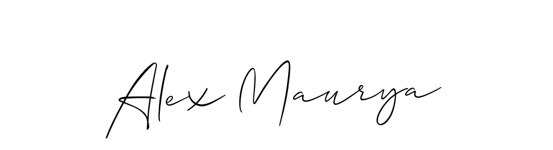 Design your own signature with our free online signature maker. With this signature software, you can create a handwritten (Allison_Script) signature for name Alex Maurya. Alex Maurya signature style 2 images and pictures png