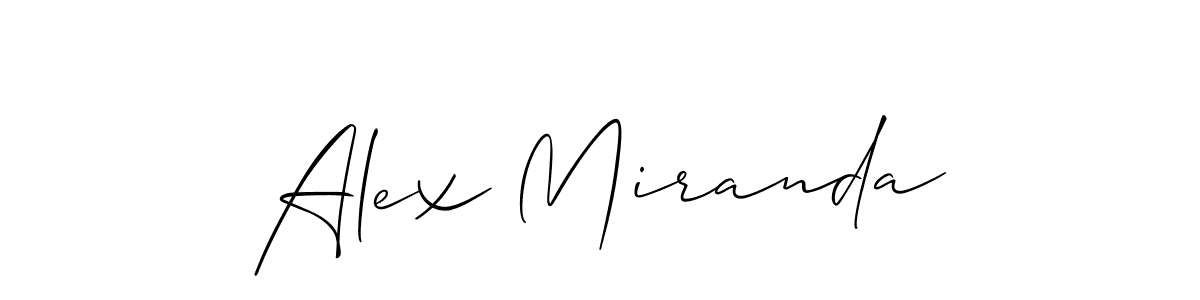It looks lik you need a new signature style for name Alex Miranda. Design unique handwritten (Allison_Script) signature with our free signature maker in just a few clicks. Alex Miranda signature style 2 images and pictures png