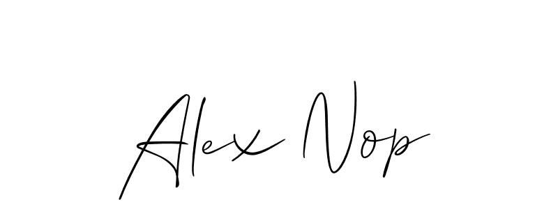 Similarly Allison_Script is the best handwritten signature design. Signature creator online .You can use it as an online autograph creator for name Alex Nop. Alex Nop signature style 2 images and pictures png