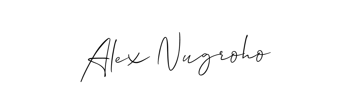 You should practise on your own different ways (Allison_Script) to write your name (Alex Nugroho) in signature. don't let someone else do it for you. Alex Nugroho signature style 2 images and pictures png