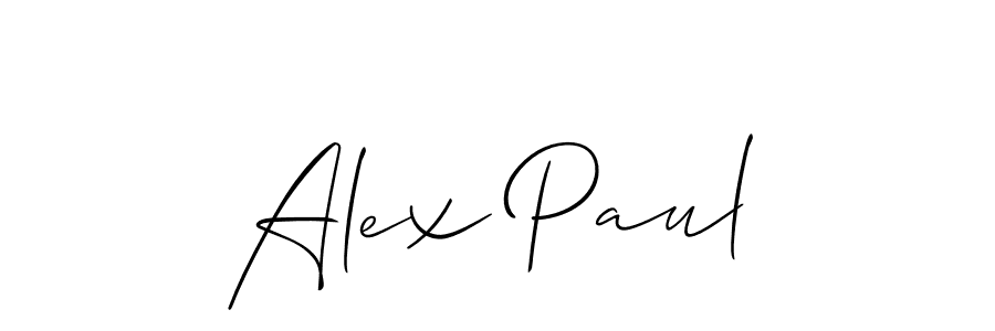 How to make Alex Paul name signature. Use Allison_Script style for creating short signs online. This is the latest handwritten sign. Alex Paul signature style 2 images and pictures png