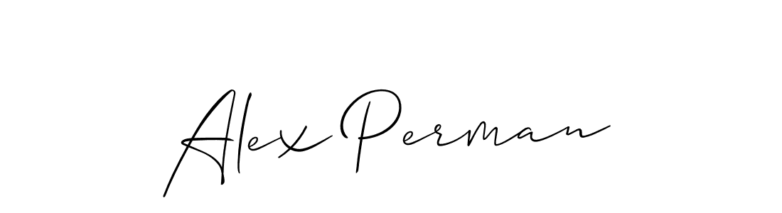 You should practise on your own different ways (Allison_Script) to write your name (Alex Perman) in signature. don't let someone else do it for you. Alex Perman signature style 2 images and pictures png