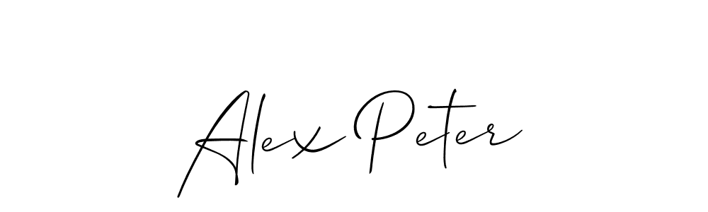 How to make Alex Peter name signature. Use Allison_Script style for creating short signs online. This is the latest handwritten sign. Alex Peter signature style 2 images and pictures png