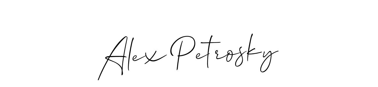 Make a short Alex Petrosky signature style. Manage your documents anywhere anytime using Allison_Script. Create and add eSignatures, submit forms, share and send files easily. Alex Petrosky signature style 2 images and pictures png