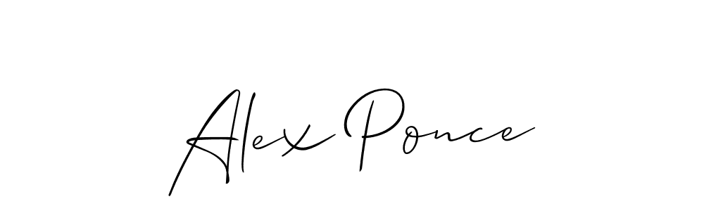 How to make Alex Ponce signature? Allison_Script is a professional autograph style. Create handwritten signature for Alex Ponce name. Alex Ponce signature style 2 images and pictures png
