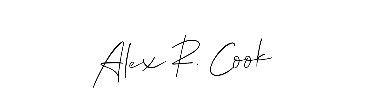 Make a beautiful signature design for name Alex R. Cook. With this signature (Allison_Script) style, you can create a handwritten signature for free. Alex R. Cook signature style 2 images and pictures png