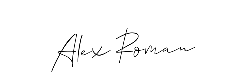 Alex Roman stylish signature style. Best Handwritten Sign (Allison_Script) for my name. Handwritten Signature Collection Ideas for my name Alex Roman. Alex Roman signature style 2 images and pictures png