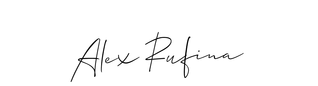 You should practise on your own different ways (Allison_Script) to write your name (Alex Rufina) in signature. don't let someone else do it for you. Alex Rufina signature style 2 images and pictures png