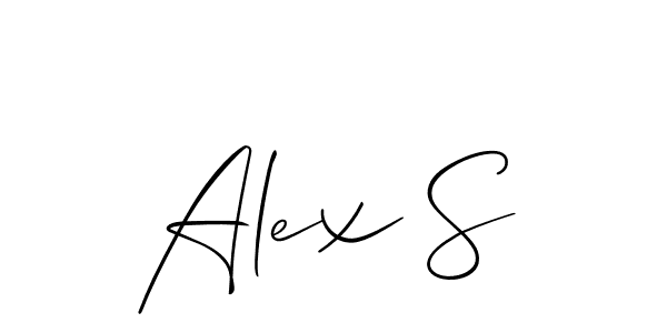 Make a beautiful signature design for name Alex S. With this signature (Allison_Script) style, you can create a handwritten signature for free. Alex S signature style 2 images and pictures png