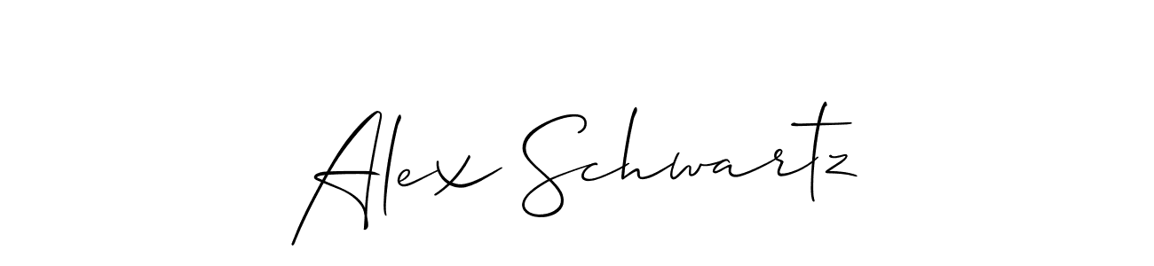 You should practise on your own different ways (Allison_Script) to write your name (Alex Schwartz) in signature. don't let someone else do it for you. Alex Schwartz signature style 2 images and pictures png