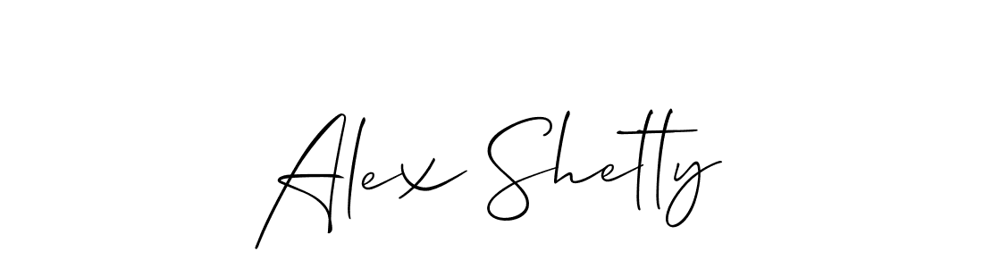 Use a signature maker to create a handwritten signature online. With this signature software, you can design (Allison_Script) your own signature for name Alex Shetty. Alex Shetty signature style 2 images and pictures png