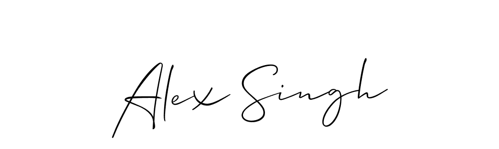 You should practise on your own different ways (Allison_Script) to write your name (Alex Singh) in signature. don't let someone else do it for you. Alex Singh signature style 2 images and pictures png