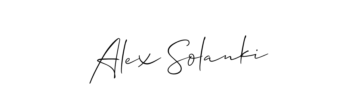 Create a beautiful signature design for name Alex Solanki. With this signature (Allison_Script) fonts, you can make a handwritten signature for free. Alex Solanki signature style 2 images and pictures png