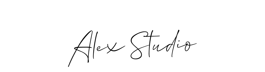 How to make Alex Studio signature? Allison_Script is a professional autograph style. Create handwritten signature for Alex Studio name. Alex Studio signature style 2 images and pictures png
