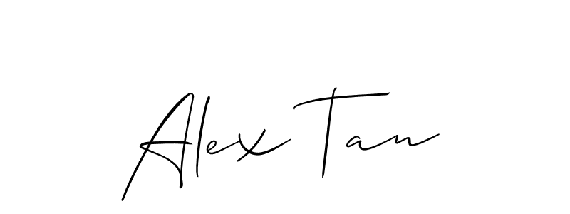 Alex Tan stylish signature style. Best Handwritten Sign (Allison_Script) for my name. Handwritten Signature Collection Ideas for my name Alex Tan. Alex Tan signature style 2 images and pictures png