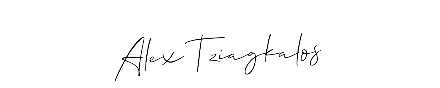 It looks lik you need a new signature style for name Alex Tziagkalos. Design unique handwritten (Allison_Script) signature with our free signature maker in just a few clicks. Alex Tziagkalos signature style 2 images and pictures png