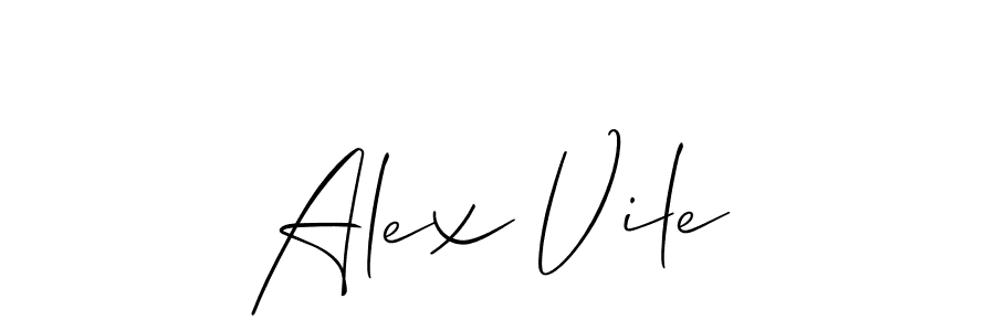 Alex Vile stylish signature style. Best Handwritten Sign (Allison_Script) for my name. Handwritten Signature Collection Ideas for my name Alex Vile. Alex Vile signature style 2 images and pictures png