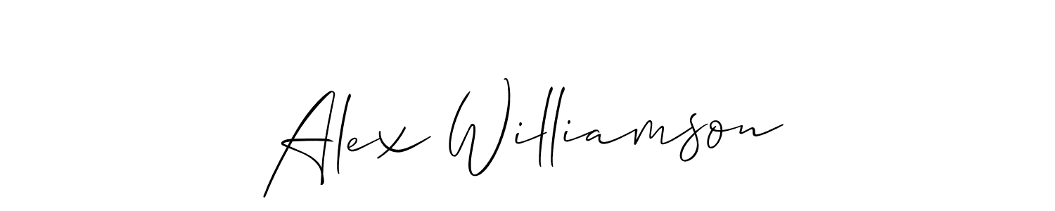 How to make Alex Williamson signature? Allison_Script is a professional autograph style. Create handwritten signature for Alex Williamson name. Alex Williamson signature style 2 images and pictures png