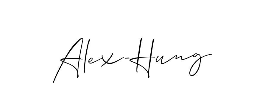 You can use this online signature creator to create a handwritten signature for the name Alex-Hung. This is the best online autograph maker. Alex-Hung signature style 2 images and pictures png