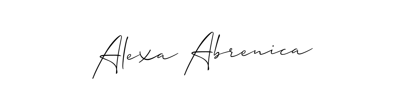 Alexa Abrenica stylish signature style. Best Handwritten Sign (Allison_Script) for my name. Handwritten Signature Collection Ideas for my name Alexa Abrenica. Alexa Abrenica signature style 2 images and pictures png