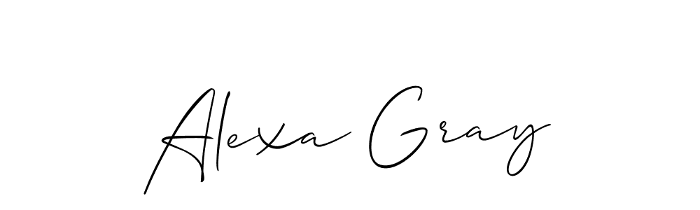 Make a short Alexa Gray signature style. Manage your documents anywhere anytime using Allison_Script. Create and add eSignatures, submit forms, share and send files easily. Alexa Gray signature style 2 images and pictures png