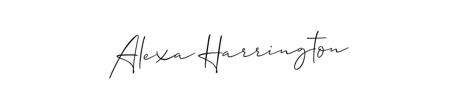 This is the best signature style for the Alexa Harrington name. Also you like these signature font (Allison_Script). Mix name signature. Alexa Harrington signature style 2 images and pictures png