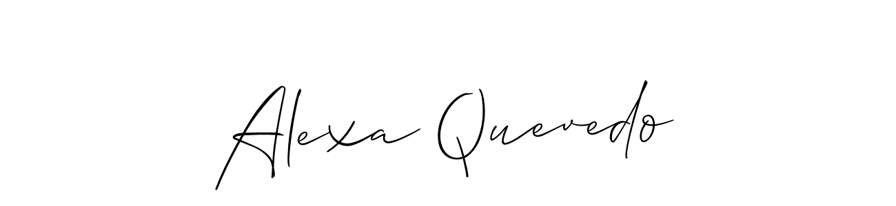 Make a short Alexa Quevedo signature style. Manage your documents anywhere anytime using Allison_Script. Create and add eSignatures, submit forms, share and send files easily. Alexa Quevedo signature style 2 images and pictures png