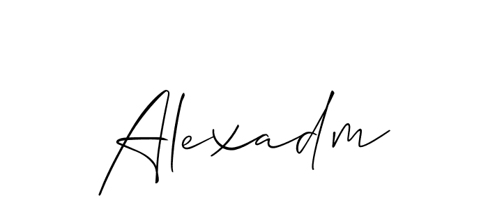 It looks lik you need a new signature style for name Alexadm. Design unique handwritten (Allison_Script) signature with our free signature maker in just a few clicks. Alexadm signature style 2 images and pictures png