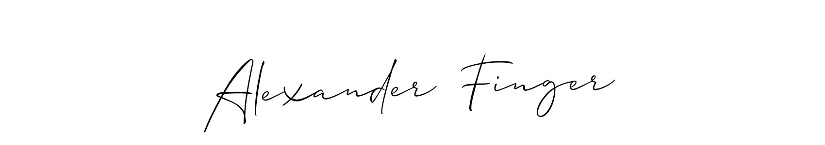 Create a beautiful signature design for name Alexander  Finger. With this signature (Allison_Script) fonts, you can make a handwritten signature for free. Alexander  Finger signature style 2 images and pictures png