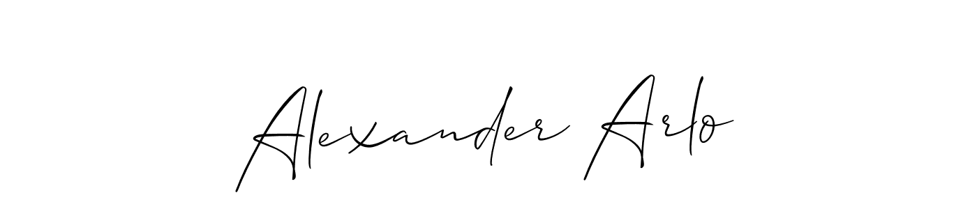 The best way (Allison_Script) to make a short signature is to pick only two or three words in your name. The name Alexander Arlo include a total of six letters. For converting this name. Alexander Arlo signature style 2 images and pictures png