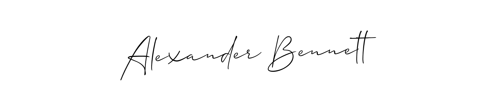 How to make Alexander Bennett name signature. Use Allison_Script style for creating short signs online. This is the latest handwritten sign. Alexander Bennett signature style 2 images and pictures png