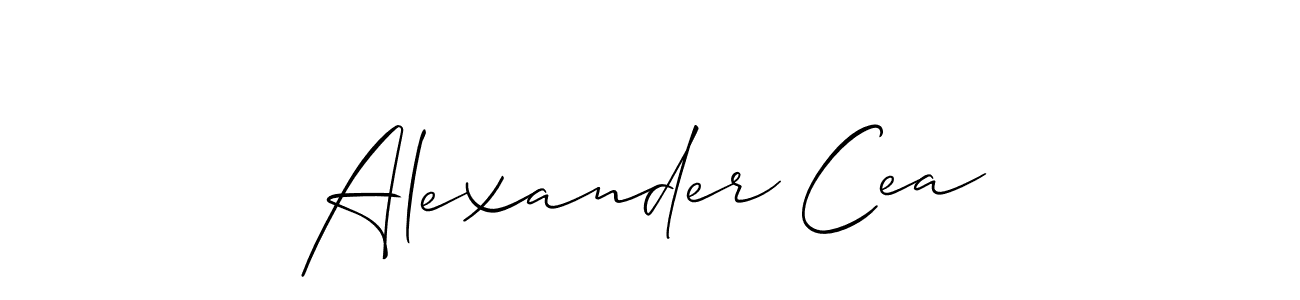 How to make Alexander Cea signature? Allison_Script is a professional autograph style. Create handwritten signature for Alexander Cea name. Alexander Cea signature style 2 images and pictures png