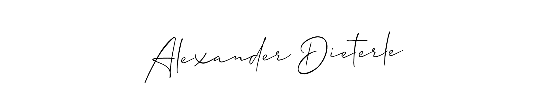 How to make Alexander Dieterle signature? Allison_Script is a professional autograph style. Create handwritten signature for Alexander Dieterle name. Alexander Dieterle signature style 2 images and pictures png