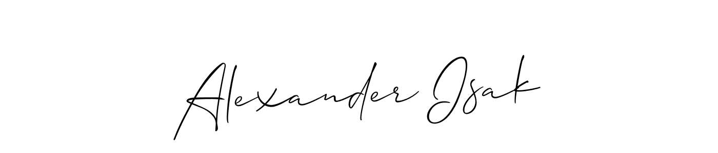 Make a short Alexander Isak signature style. Manage your documents anywhere anytime using Allison_Script. Create and add eSignatures, submit forms, share and send files easily. Alexander Isak signature style 2 images and pictures png