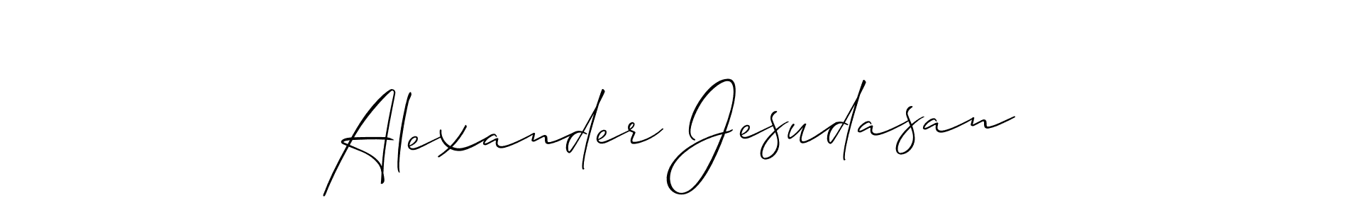Also You can easily find your signature by using the search form. We will create Alexander Jesudasan name handwritten signature images for you free of cost using Allison_Script sign style. Alexander Jesudasan signature style 2 images and pictures png