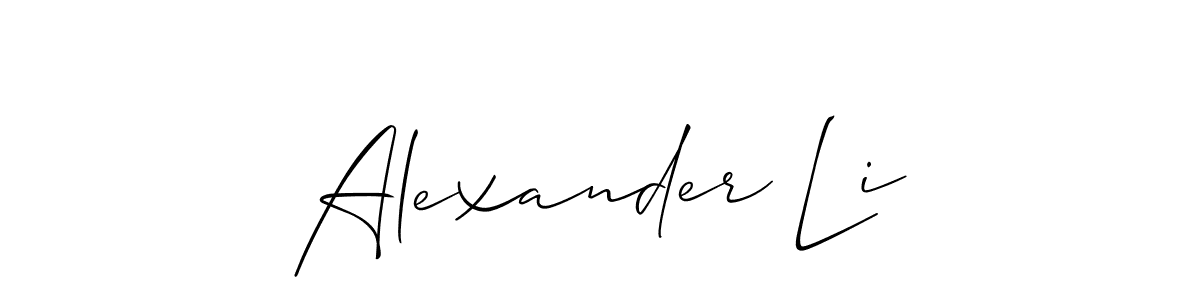 You should practise on your own different ways (Allison_Script) to write your name (Alexander Li) in signature. don't let someone else do it for you. Alexander Li signature style 2 images and pictures png