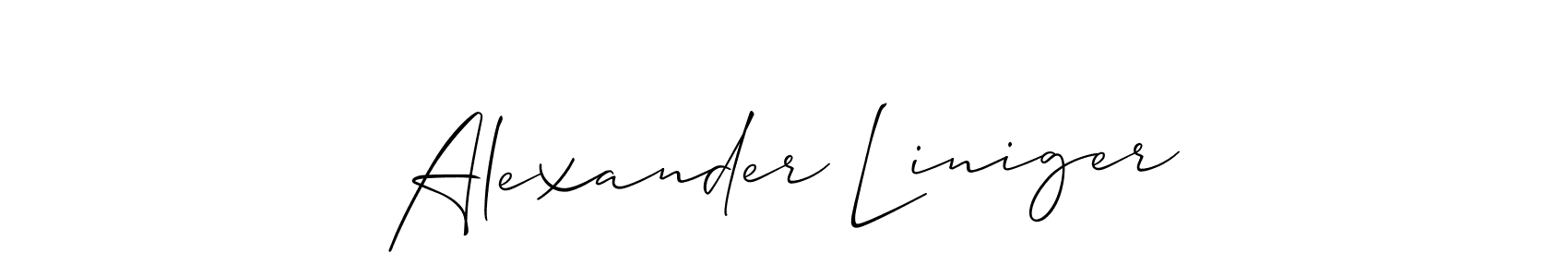 You can use this online signature creator to create a handwritten signature for the name Alexander Liniger. This is the best online autograph maker. Alexander Liniger signature style 2 images and pictures png