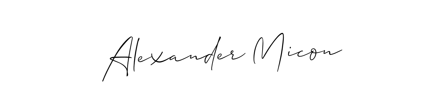 Similarly Allison_Script is the best handwritten signature design. Signature creator online .You can use it as an online autograph creator for name Alexander Micon. Alexander Micon signature style 2 images and pictures png