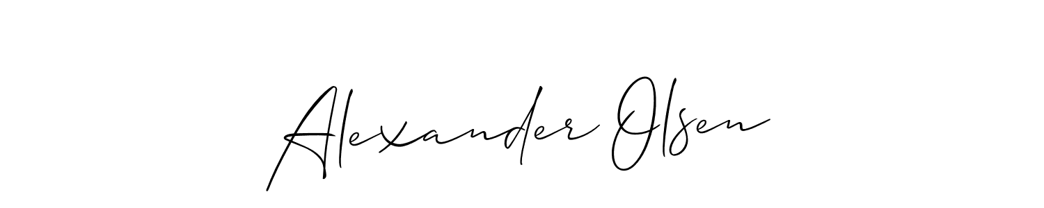 Also we have Alexander Olsen name is the best signature style. Create professional handwritten signature collection using Allison_Script autograph style. Alexander Olsen signature style 2 images and pictures png