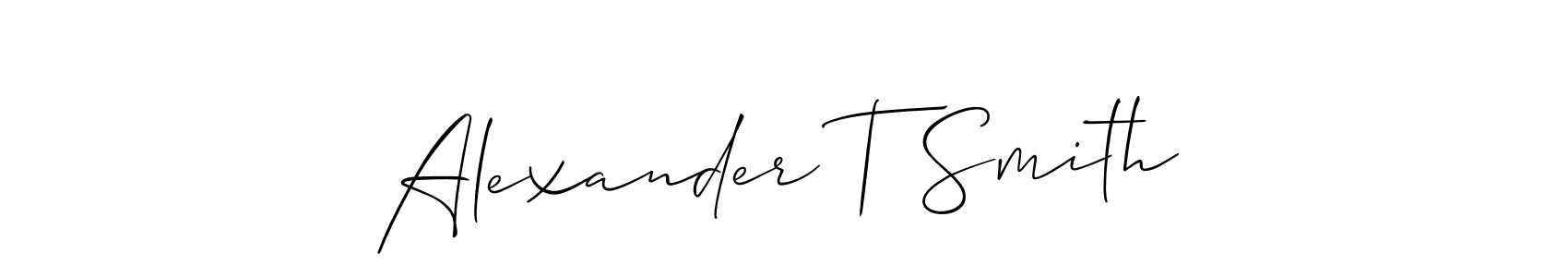 Use a signature maker to create a handwritten signature online. With this signature software, you can design (Allison_Script) your own signature for name Alexander T Smith. Alexander T Smith signature style 2 images and pictures png