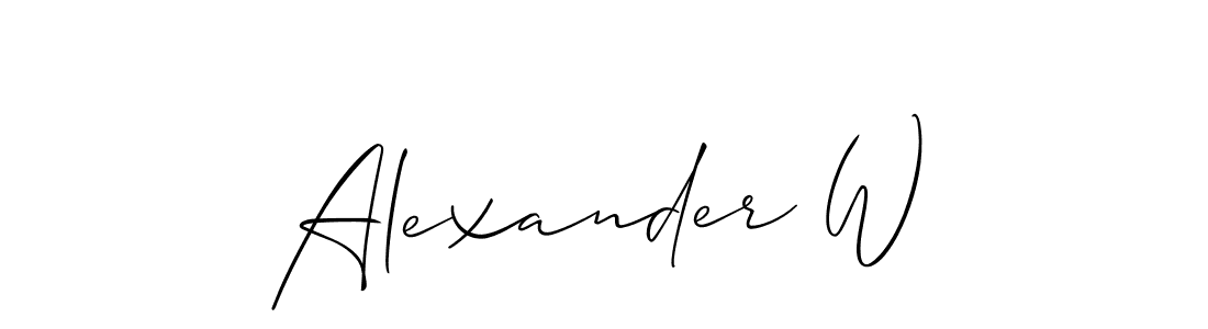 Also You can easily find your signature by using the search form. We will create Alexander W name handwritten signature images for you free of cost using Allison_Script sign style. Alexander W signature style 2 images and pictures png