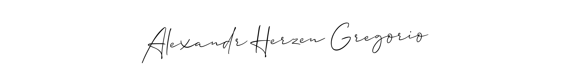 Also we have Alexandr Herzen Gregorio name is the best signature style. Create professional handwritten signature collection using Allison_Script autograph style. Alexandr Herzen Gregorio signature style 2 images and pictures png