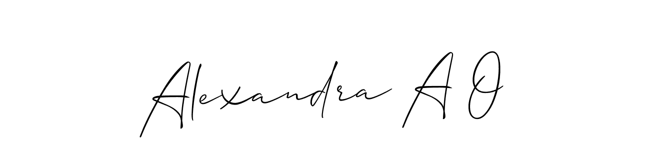 Best and Professional Signature Style for Alexandra A O. Allison_Script Best Signature Style Collection. Alexandra A O signature style 2 images and pictures png