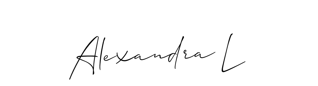 if you are searching for the best signature style for your name Alexandra L. so please give up your signature search. here we have designed multiple signature styles  using Allison_Script. Alexandra L signature style 2 images and pictures png