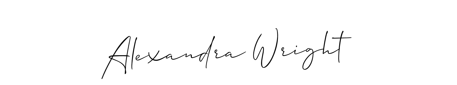 The best way (Allison_Script) to make a short signature is to pick only two or three words in your name. The name Alexandra Wright include a total of six letters. For converting this name. Alexandra Wright signature style 2 images and pictures png