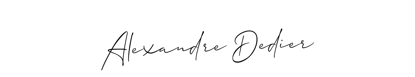 The best way (Allison_Script) to make a short signature is to pick only two or three words in your name. The name Alexandre Dedier include a total of six letters. For converting this name. Alexandre Dedier signature style 2 images and pictures png