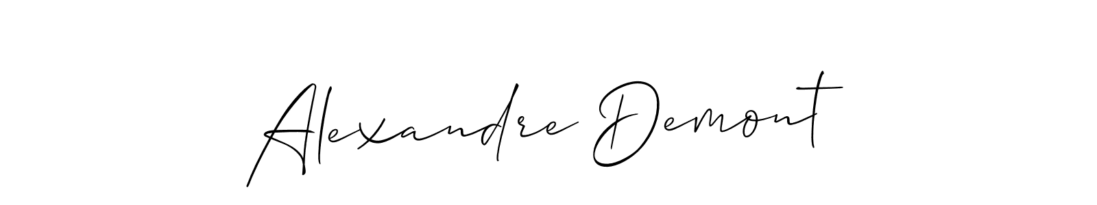 How to make Alexandre Demont name signature. Use Allison_Script style for creating short signs online. This is the latest handwritten sign. Alexandre Demont signature style 2 images and pictures png